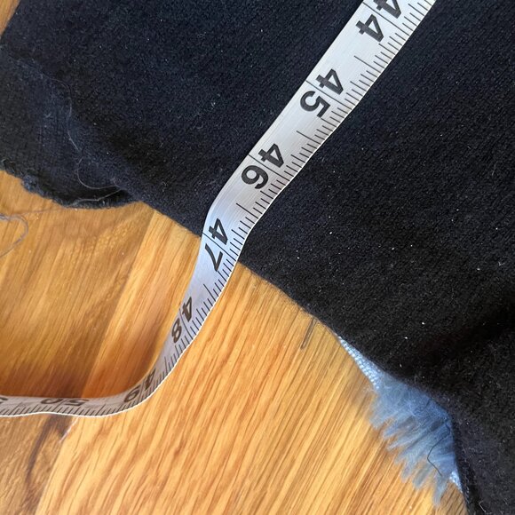 Vintage Christopher Fisher Black Cashmere Maxi Dress Size L - Picture 5 of 6